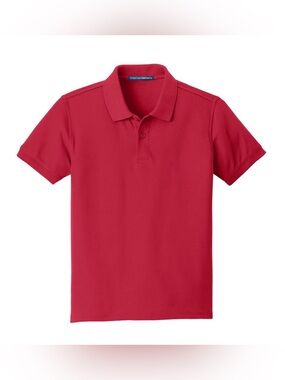 Port Authority Youth Short Sleeve Polo Shirt Red